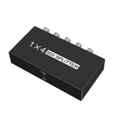 Maxbell 1x4 1 Input and 4 Outputs Multimedia SDI Splitter for TV Monitor Projector