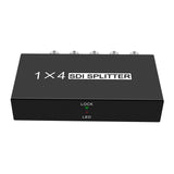 Maxbell 1x4 1 Input and 4 Outputs Multimedia SDI Splitter for TV Monitor Projector