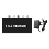 Maxbell 1x4 1 Input and 4 Outputs Multimedia SDI Splitter for TV Monitor Projector