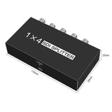 Maxbell 1x4 1 Input and 4 Outputs Multimedia SDI Splitter for TV Monitor Projector