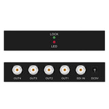 Maxbell 1x4 1 Input and 4 Outputs Multimedia SDI Splitter for TV Monitor Projector