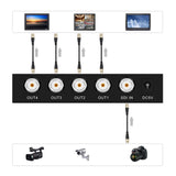 Maxbell Audio Splitter Distributor for Camera 1 in 4 Out Extender Distributor 4 Way