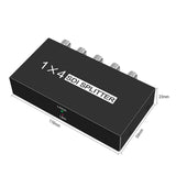 Maxbell Audio Splitter Distributor for Camera 1 in 4 Out Extender Distributor 4 Way