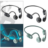 Maxbell Bone Conduction Headphones with Mic IPX6 Waterproof for Bicycling Sports Black