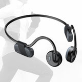 Maxbell Bone Conduction Headphones with Mic IPX6 Waterproof for Bicycling Sports Black