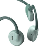 Maxbell Bone Conduction Headphones with Mic IPX6 Waterproof for Bicycling Sports Green