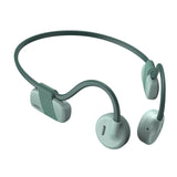 Maxbell Bone Conduction Headphones with Mic IPX6 Waterproof for Bicycling Sports Green