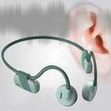 Maxbell Bone Conduction Headphones with Mic IPX6 Waterproof for Bicycling Sports Green