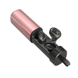 Maxbell Wireless Earbuds Built in Microphone LED Display Headset for Travel Working Rose Gold