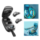 Maxbell Wireless Earbuds V5.1 in Ear Noise Canceling with Charging Case  Black