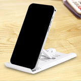 Maxbell Tablet Stand Push Pull Holder Foldable Universal for Tablets Cellphone White