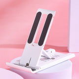 Maxbell Tablet Stand Push Pull Holder Foldable Universal for Tablets Cellphone White