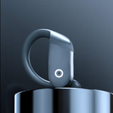 Maxbell Headset Earpiece Business Earphone Ear Hook Waterproof Headphone for Yoga Blue Boxed