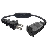Maxbell 2 Prong Polarized Extension Cord with Switch for Lamps Power Adapters
