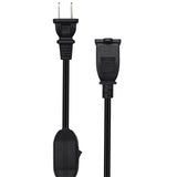 Maxbell 2 Prong Polarized Extension Cord with Switch for Lamps Power Adapters
