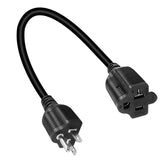 Maxbell Power Cable 32cm AC 3 Prong Core 3x3.3mm2 Female Male for Computer Monitor