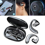 Maxbell Air Conduction Headphones Lightweight for Running Hiking Workout Black