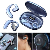 Maxbell Air Conduction Headphones Lightweight for Running Hiking Workout Blue