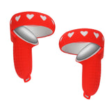Maxbell Left and Controller Grip Cover Anti Shock Anti Slip for Quest 2 Red