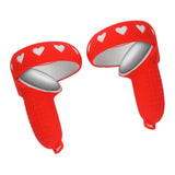 Maxbell Left and Controller Grip Cover Anti Shock Anti Slip for Quest 2 Red
