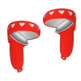 Maxbell Left and Controller Grip Cover Anti Shock Anti Slip for Quest 2 Red