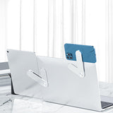 Maxbell Laptop Phone Holder Magnetic Phone Mount Foldable Portable Laptop Stand Silver