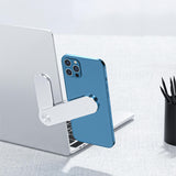 Maxbell Laptop Phone Holder Magnetic Phone Mount Foldable Portable Laptop Stand Silver