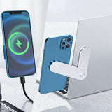Maxbell Laptop Phone Holder Magnetic Phone Mount Foldable Portable Laptop Stand Silver