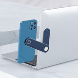 Maxbell Laptop Phone Holder Magnetic Phone Mount Foldable Portable Laptop Stand Blue