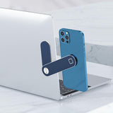 Maxbell Laptop Phone Holder Magnetic Phone Mount Foldable Portable Laptop Stand Blue