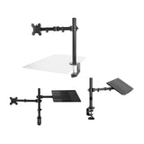Maxbell Desk Mount Stand Holder 90 Degree Tilt Height Adjustable for Monitor