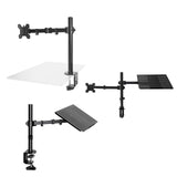 Maxbell Desk Mount Stand Holder 90 Degree Tilt Height Adjustable for Monitor