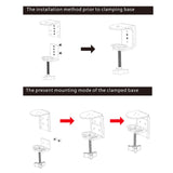 Maxbell Desk Mount Stand Holder 90 Degree Tilt Height Adjustable for Monitor