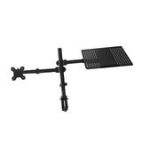 Maxbell Desk Mount Stand Holder 90 Degree Tilt Height Adjustable for Monitor+Laptop