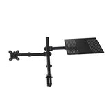 Maxbell Desk Mount Stand Holder 90 Degree Tilt Height Adjustable for Monitor+Laptop