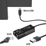 Maxbell LAN Ethernet Adapter On The Go Ports USB OTG Hub Network for TV Laptop HDTV