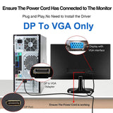 Maxbell DP to VGA Adapter DP to VGA Cable for Laptop Monitor Projector
