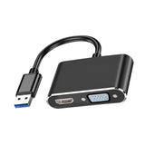 Maxbell USB 3.0 to HDMI VGA Adapter 5Gbps Adapter Cable Multiport Adapter for