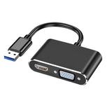 Maxbell USB 3.0 to HDMI VGA Adapter 5Gbps Adapter Cable Multiport Adapter for