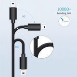 Maxbell Compact USB Type C to Small USB Cable 480Mbps for Gaming Keyboard MP3 Laptop