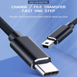 Maxbell Compact USB Type C to Small USB Cable 480Mbps for Gaming Keyboard MP3 Laptop