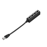 Maxbell Ethernet Splitter Cable 1 Male to 4x Female PVC for Laptop Computer