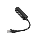 Maxbell Ethernet Splitter Cable 1 Male to 4x Female PVC for Laptop Computer