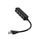 Maxbell Ethernet Splitter Cable 1 Male to 4x Female PVC for Laptop Computer