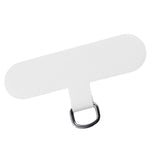 Maxbell Universal Phone Lanyard Patch with Metal Ring for Cellphone Case White