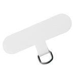 Maxbell Universal Phone Lanyard Patch with Metal Ring for Cellphone Case White