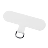 Maxbell Universal Phone Lanyard Patch with Metal Ring for Cellphone Case White