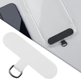 Maxbell Universal Phone Lanyard Patch with Metal Ring for Cellphone Case White