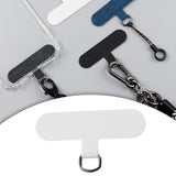 Maxbell Universal Phone Lanyard Patch with Metal Ring for Cellphone Case White