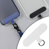 Maxbell Universal Phone Lanyard Patch with Metal Ring for Cellphone Case White
